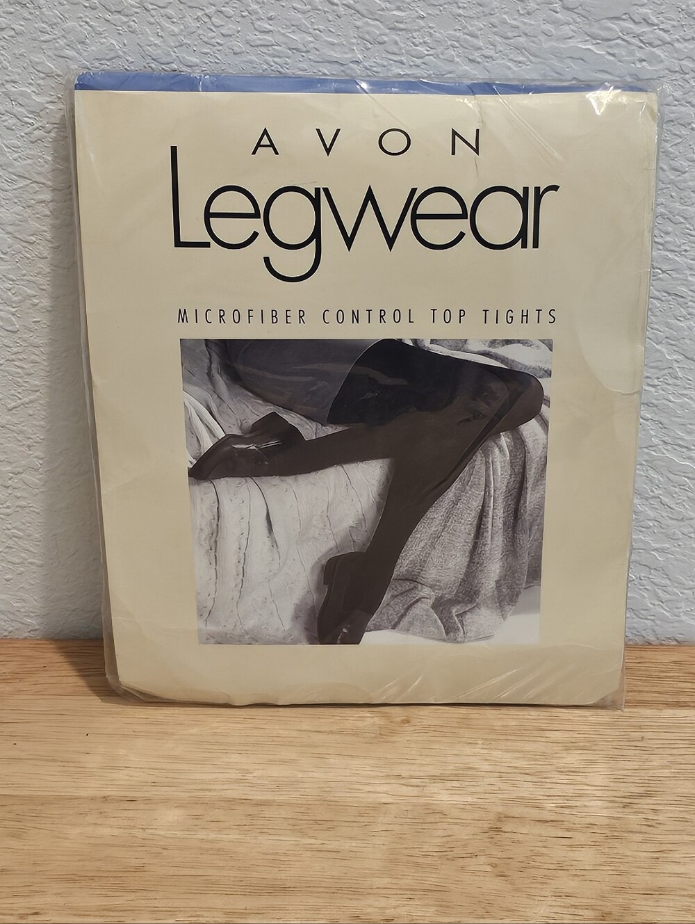 Vintage Avon Microfiber Control Top Tights Dark Navy Size E Plus Queen NIP